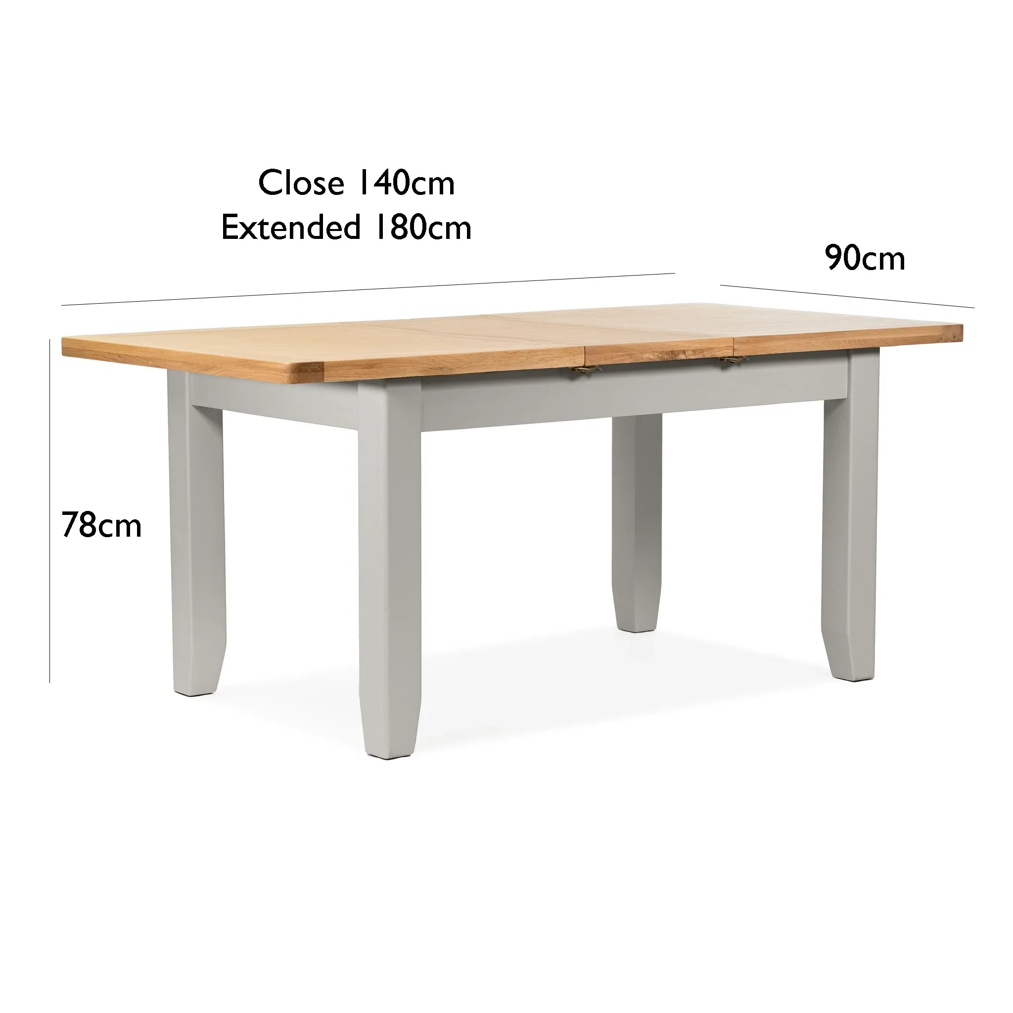 Gloucester 1.4M Wooden Extending Dining Table