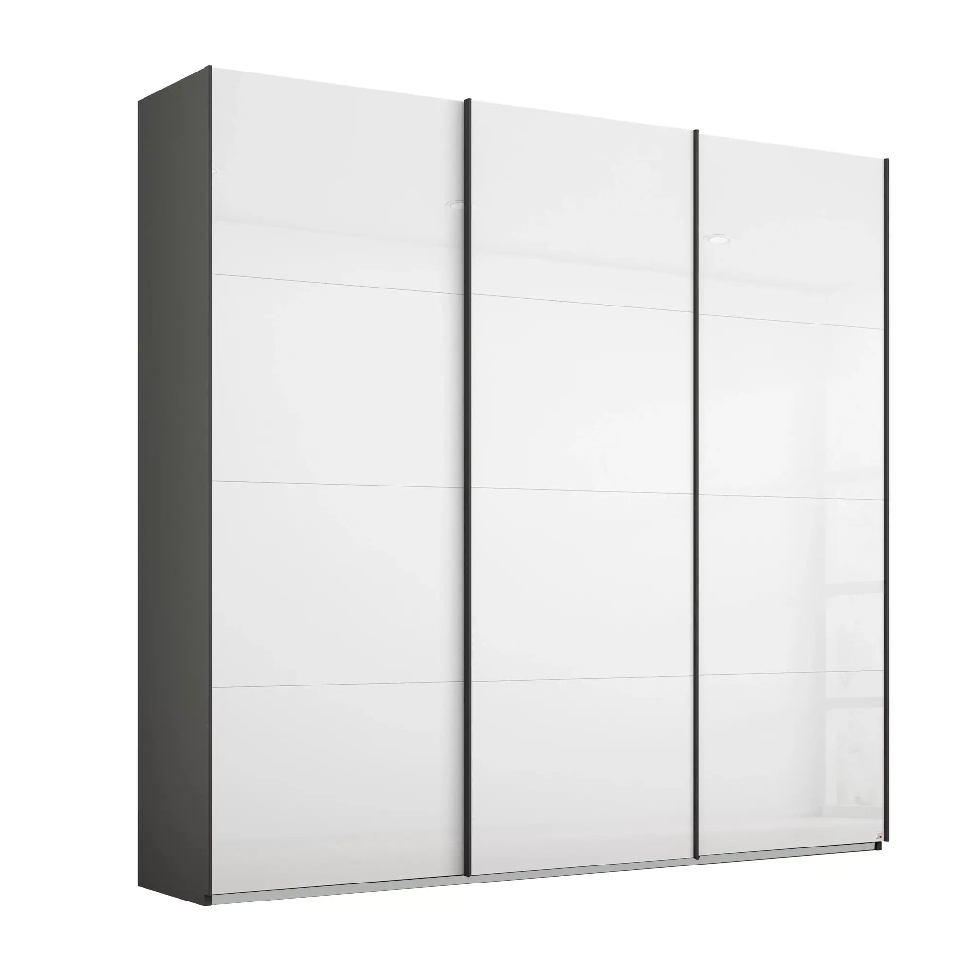 Rauch Forms 3 Door Sliding White Glass Wardrobe