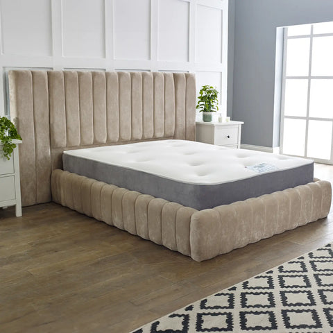 Open Coil Memory Foam Mattress, available in Single, Small Double, Double, Kingsize and Superking - Mattress on bed frame 