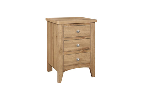 Havencrest 3 Drawer Bedside Oak - Pair