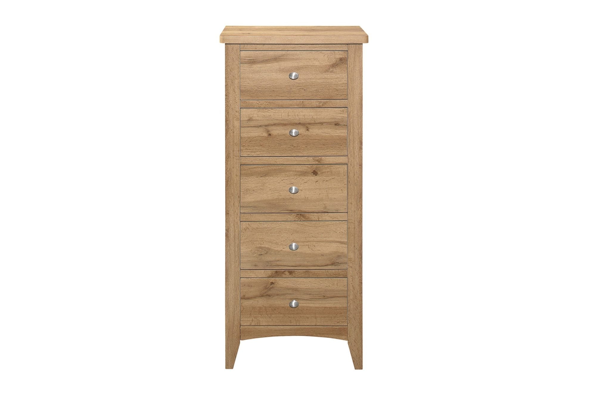 Havencrest 5 Drawer Tall Boy Chest Oak