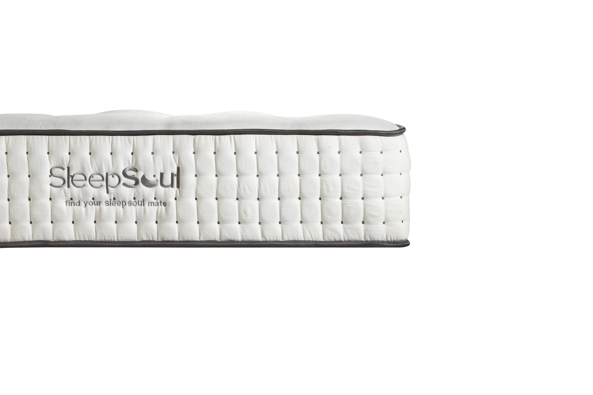 SleepSoul Harmony 1000 Pocket Sprung Tufted Mattress, Experience supreme comfort with memory foam, convoluted foam, and 1000 pocket springs. Size, Single, Double, King and Super King or Small Double. 10-year warranty - Side 