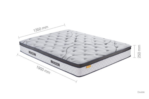 SleepSoul Heaven Mattress – A plush and supportive haven for a restful night's sleep, featuring 1000 pocket springs, coolgel layer, and a luxurious euro top. Endorsed by Which? as a Best Buy. Backed by a 10-year warranty for lasting comfort. Available Size, Single Mattress, Double Mattress, King Mattress, Super King Mattress, Box Up Mattress - Double Mattress Dimensions