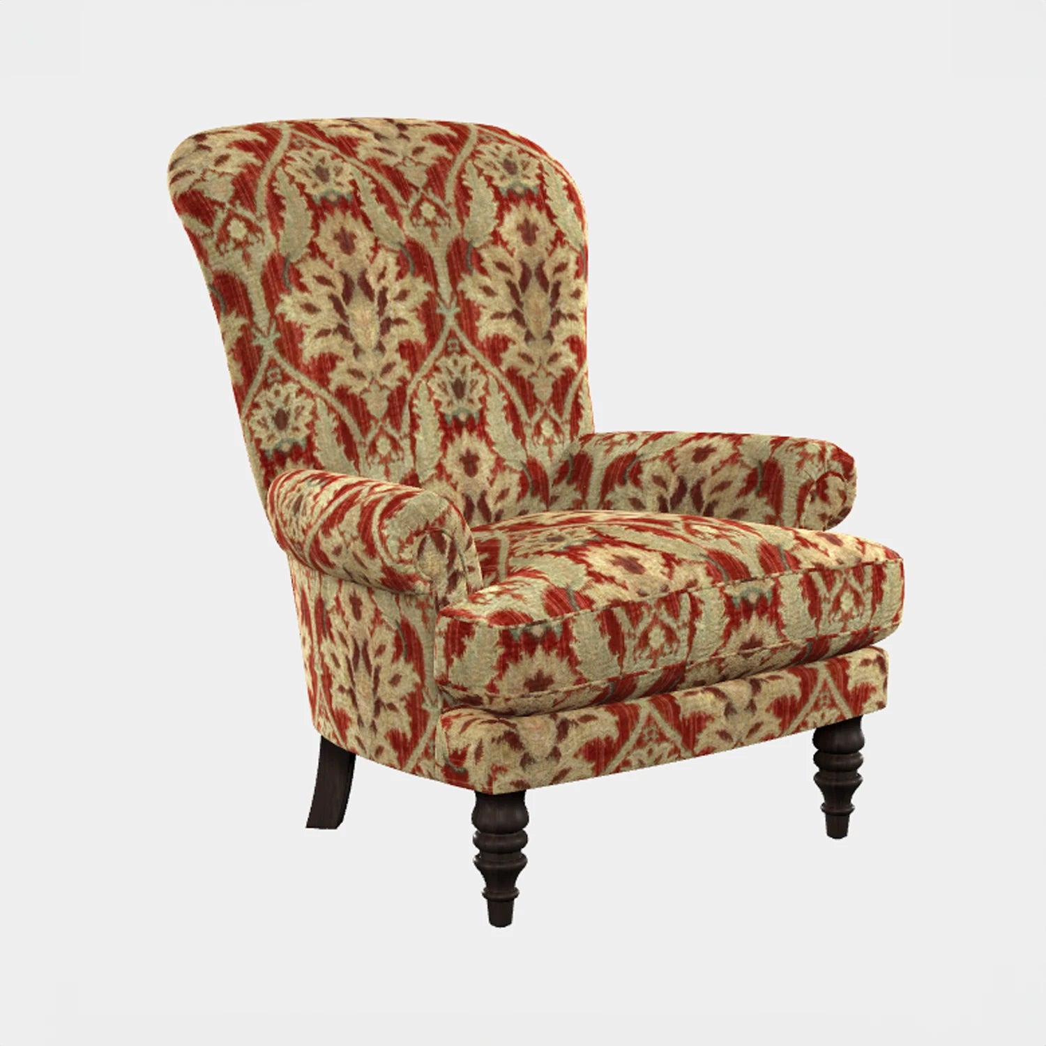 Elgar Tetrad Highback Chair in Enigma Claret Fabric, also available in Grand, Midi, Snuggler Sofa and Footstool - Main Image 