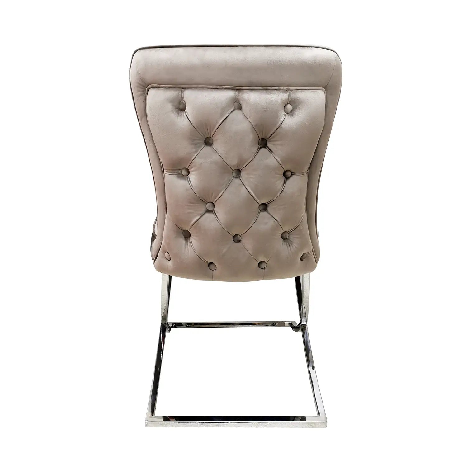 Hugo Taupe Plush Velvet Set of 4 Dining Chairs