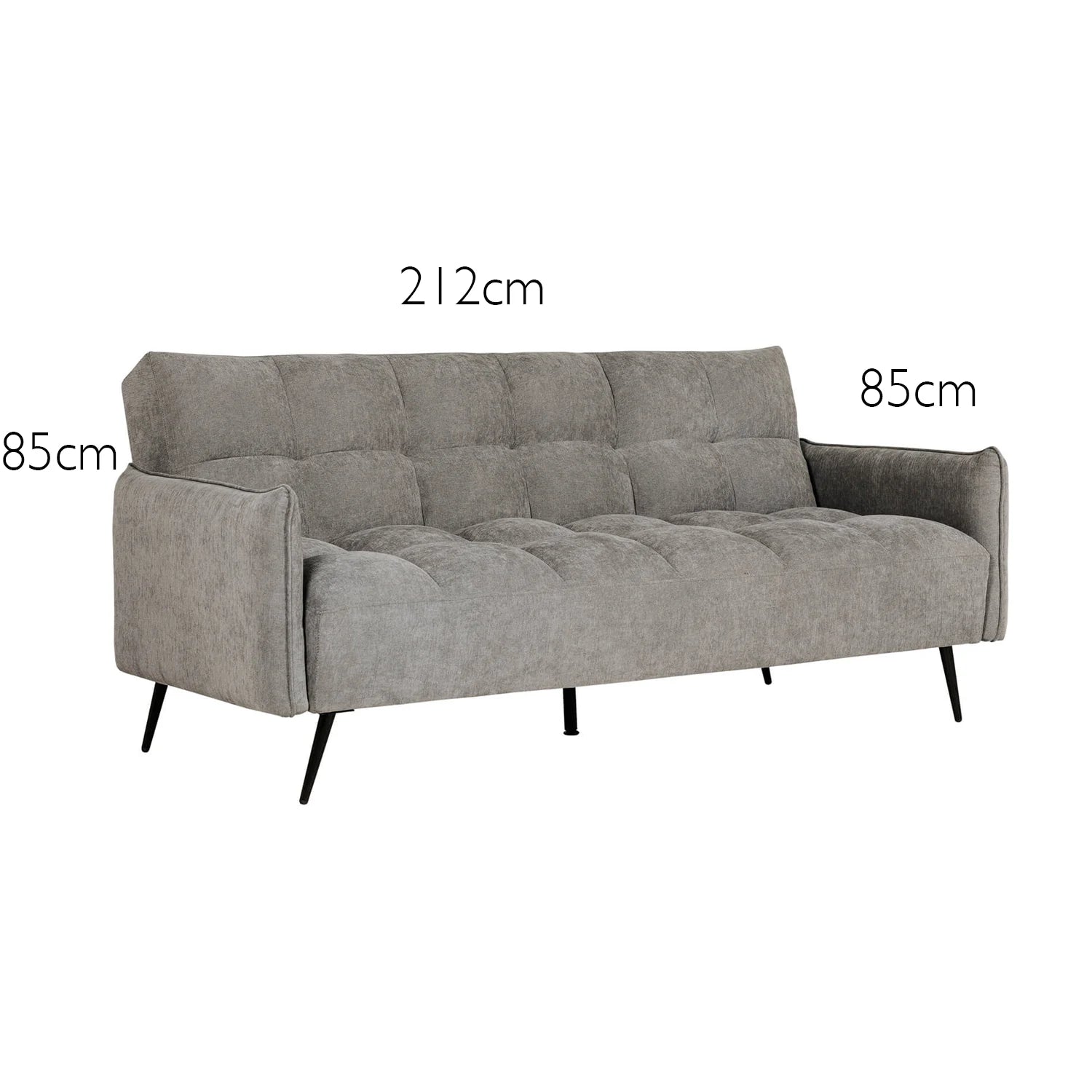 Hull Grey Fabric Click Clack Sofa Bed