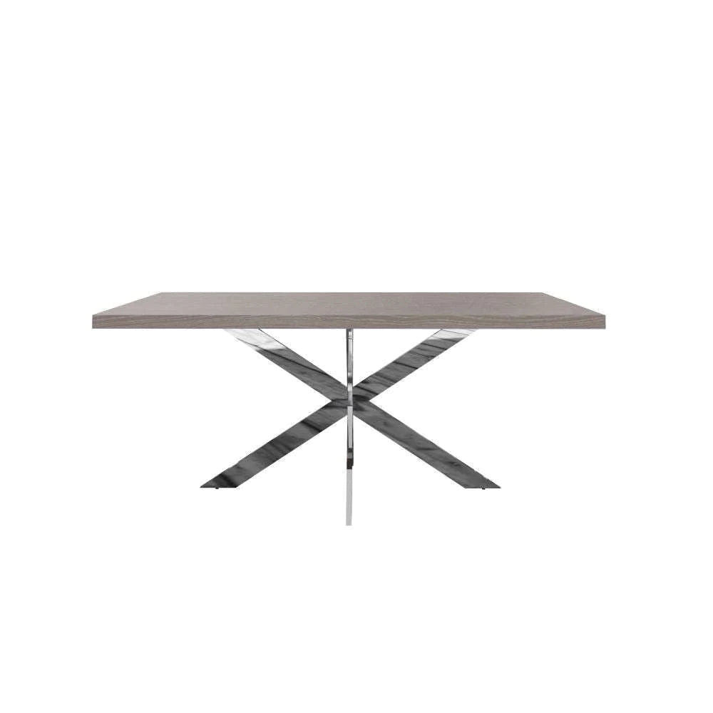 Impressio 1.8M Silver Grey Oak Top Dining Table