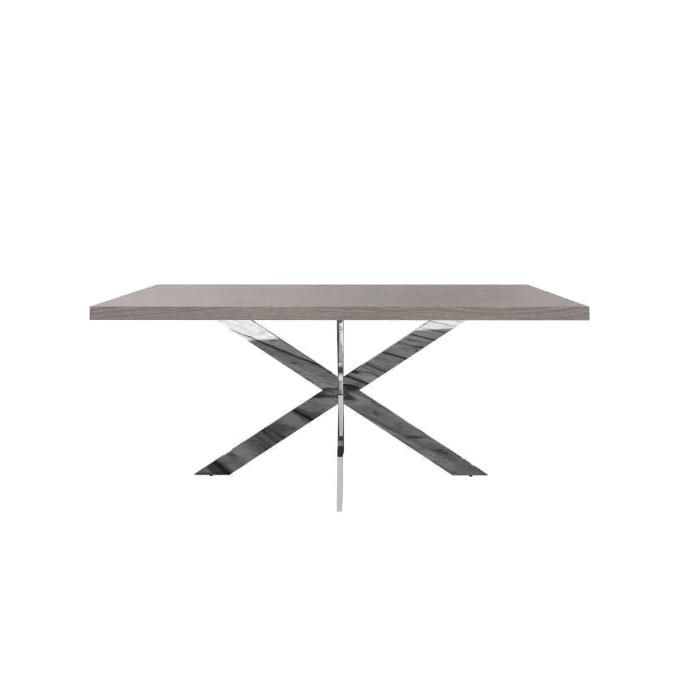 Impressio 2.2M Silver Grey Oak Top Dining Table