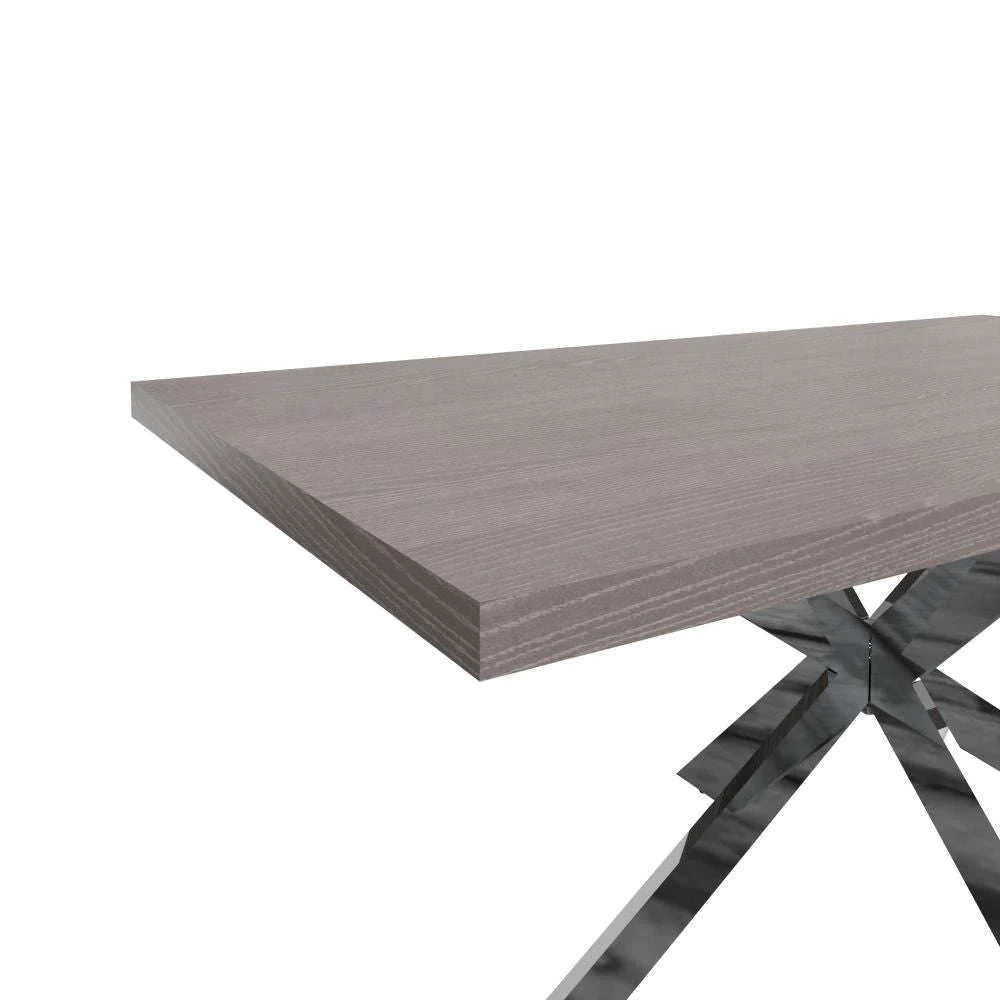 Impressio 2.2M Silver Grey Oak Top Dining Table