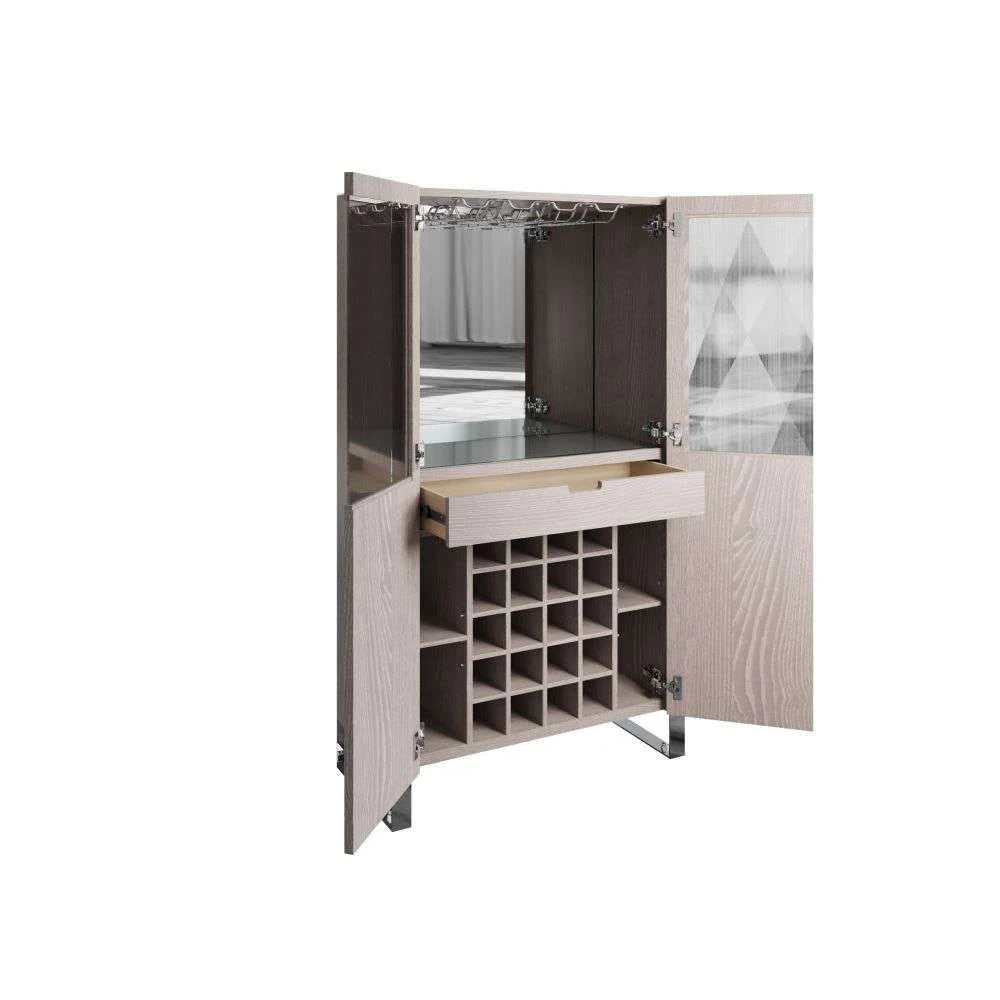 Impressio Silver Grey Oak Large Modern Drinks Cabinet