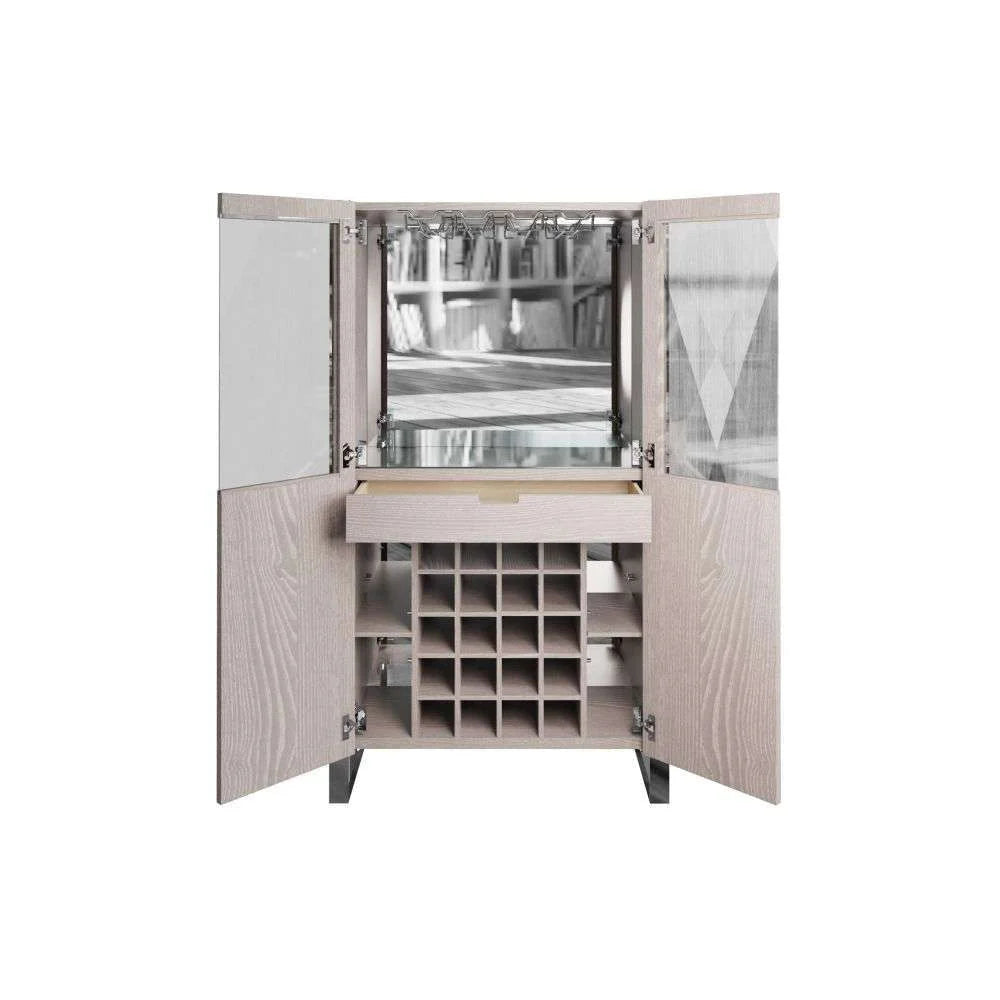 Impressio Silver Grey Oak Large Modern Drinks Cabinet