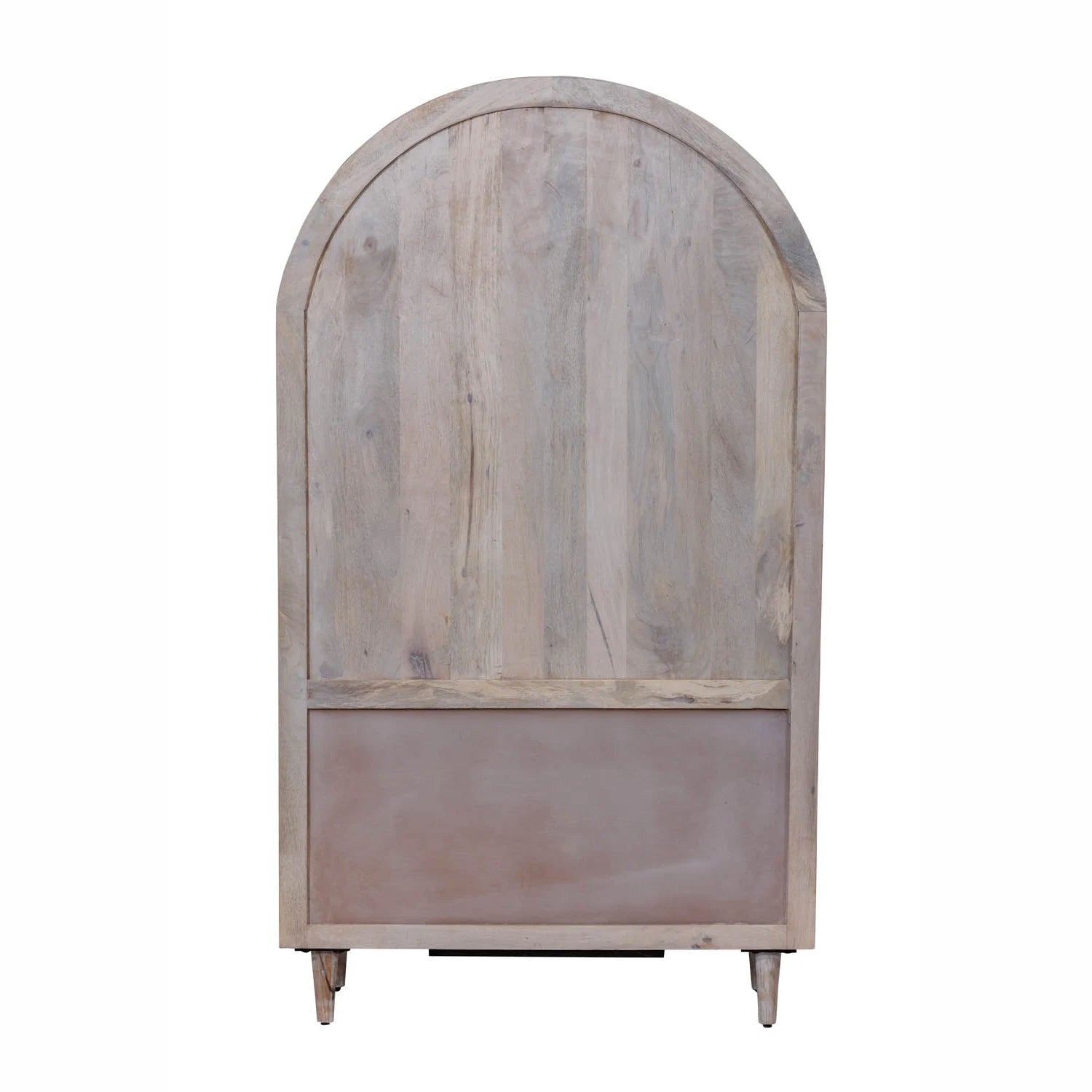 Iconic Designer Whitewash Wooden 2 Door Glass Cabinet