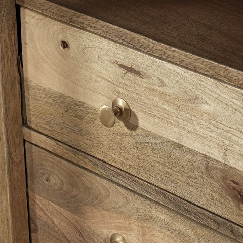 Iconic Designer Whitewash Wooden 2 Door Glass Cabinet, also available in Black - Drawer Handle