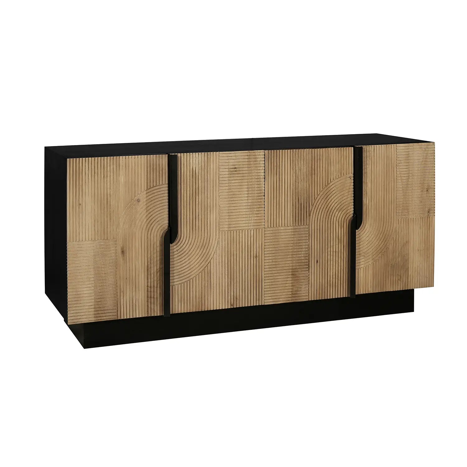 Iconic Designer Light Oak 4 Door Sideboard