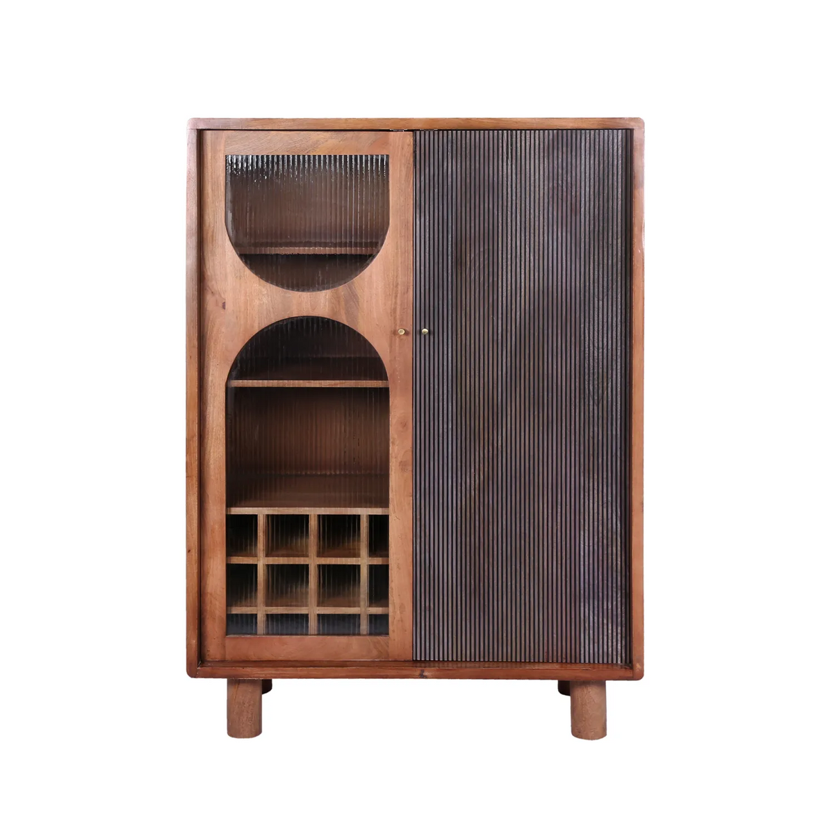 Iconic Designer Wooden 2 Door Glass Drinks Cabinet