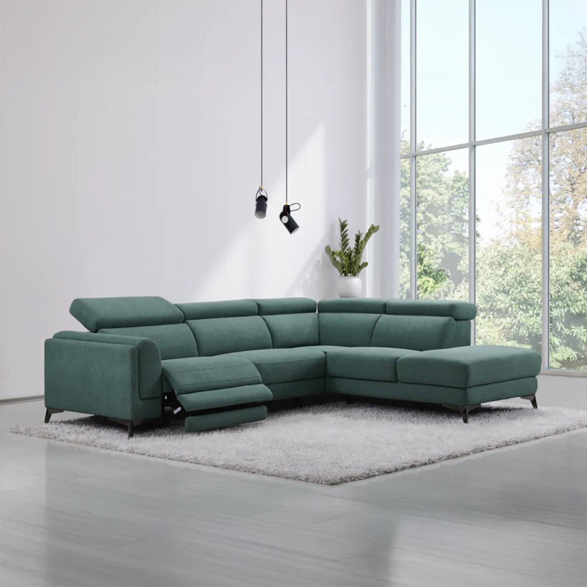 Italia Fabric Corner Sofa