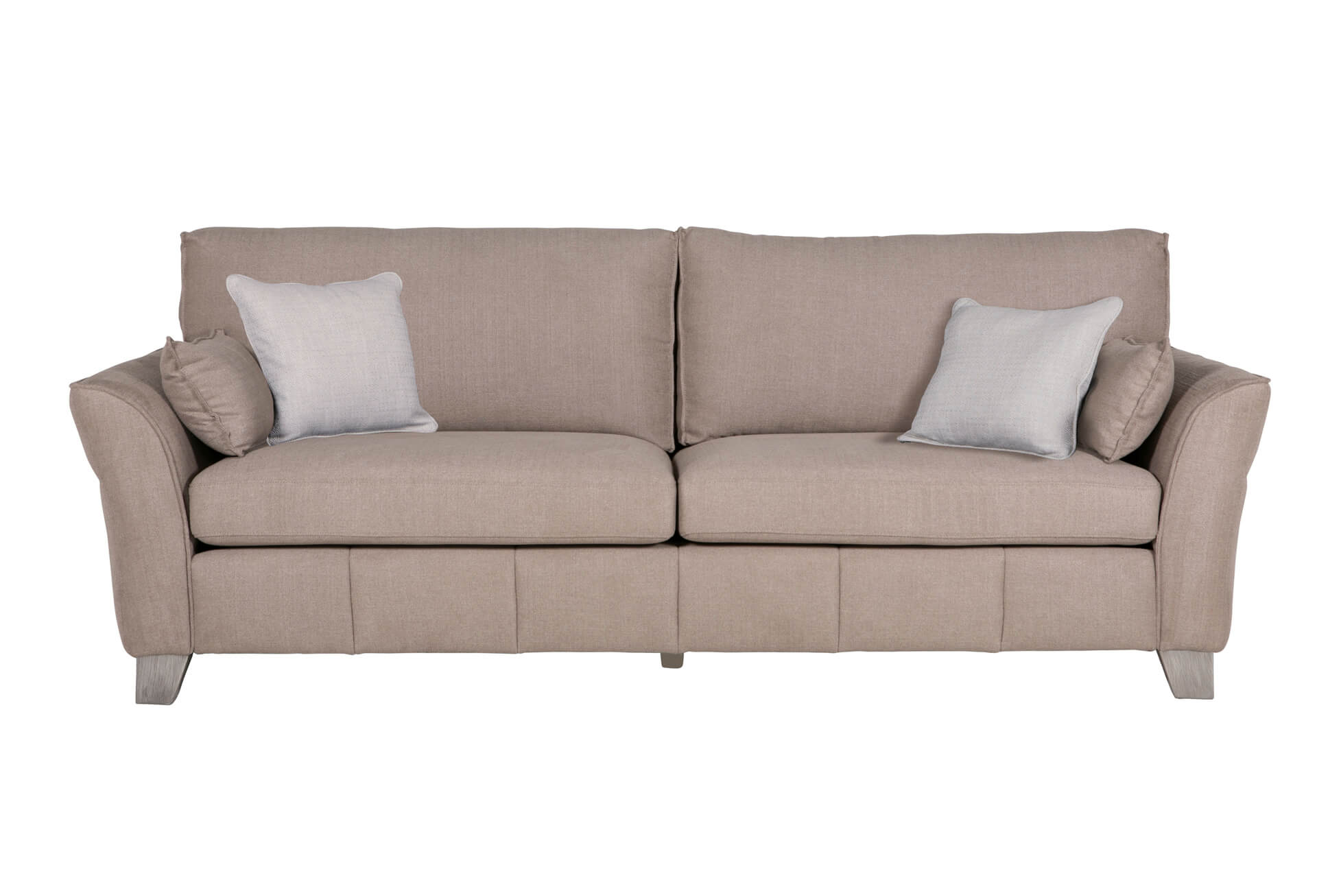 Elias 3 Seater Biscuit Fabric Upholstered Sofa