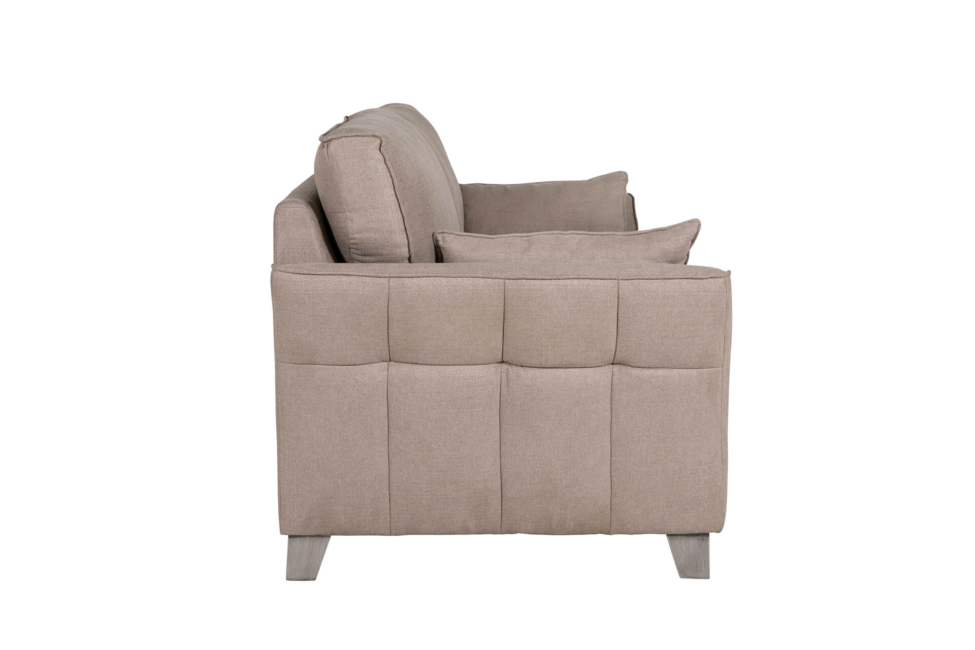 Elias 3 Seater Biscuit Fabric Upholstered Sofa