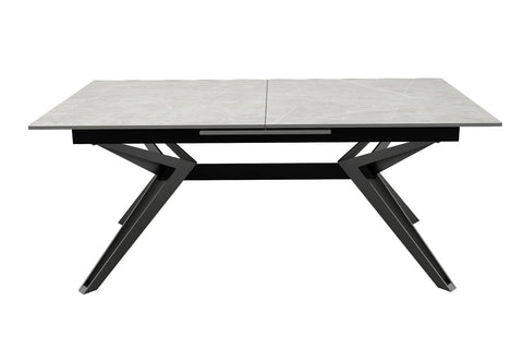 Falcon Light Grey Sintered Stone Dining Table Set - Close View