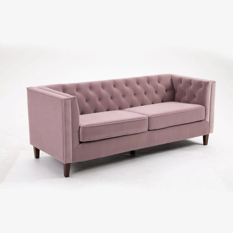 Finn Plush Pink Chesterfield 3 Seater Sofa