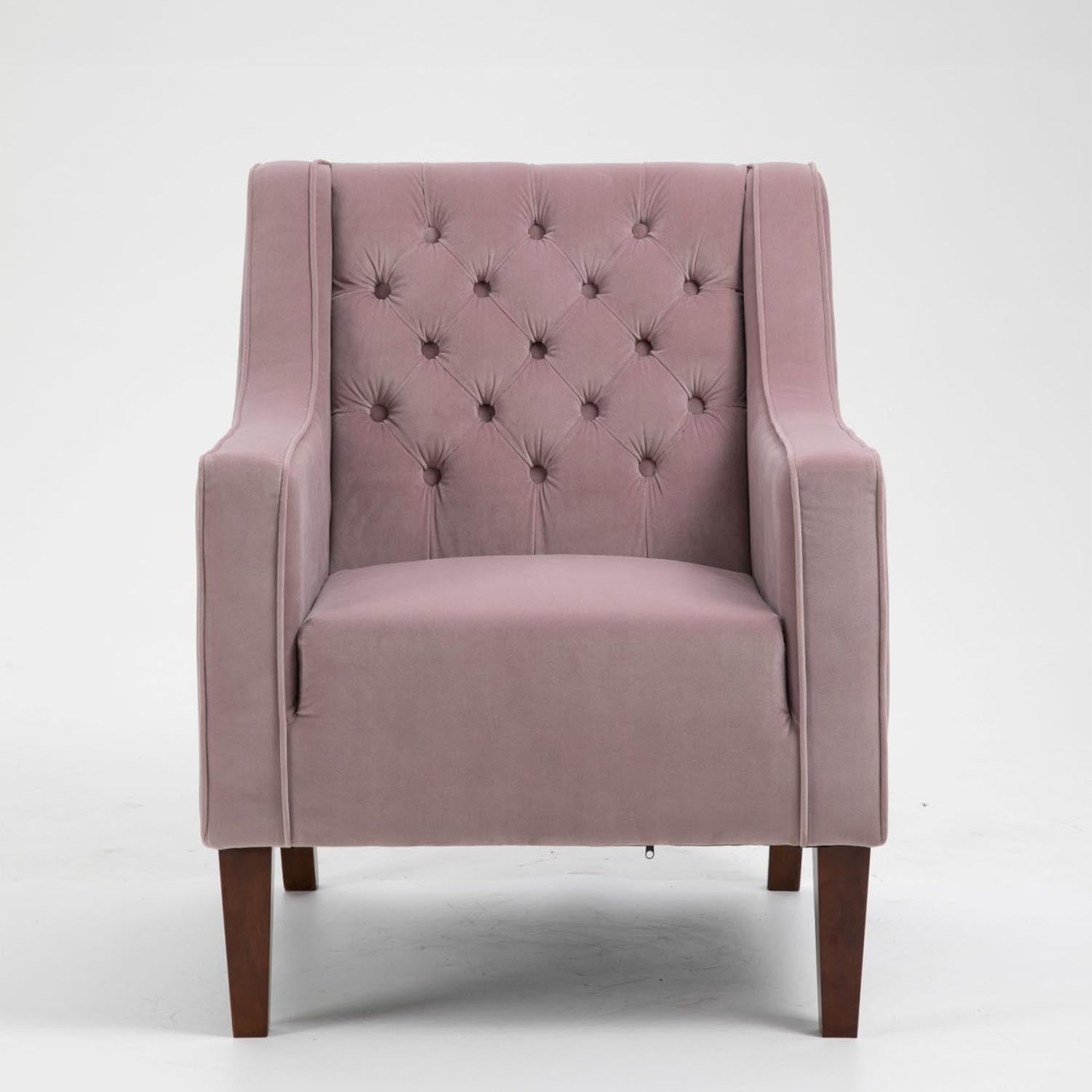 Finn Plush Pink Chesterfield Arm Chair