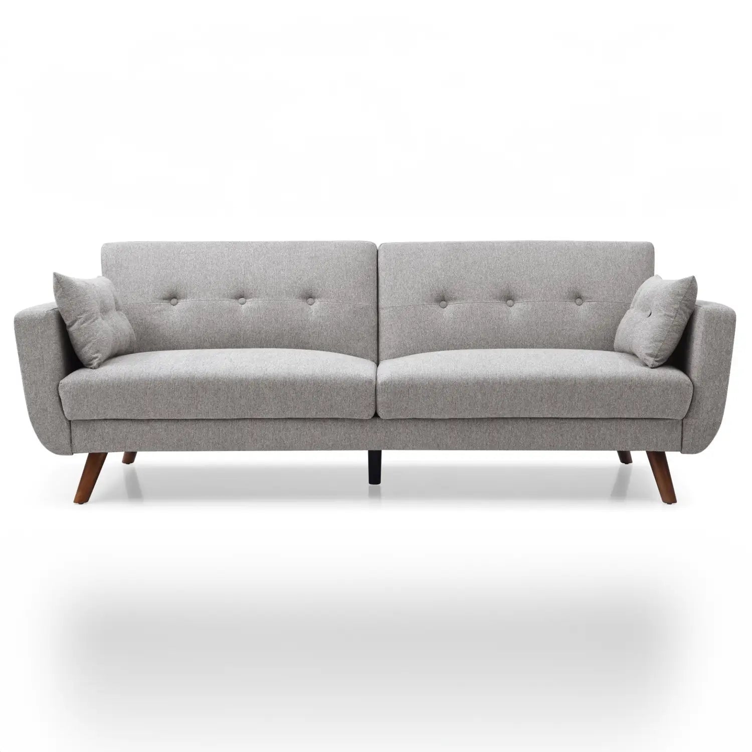 Hestia Grey Plush Velvet Fabric 3 Seater Sofa Bed