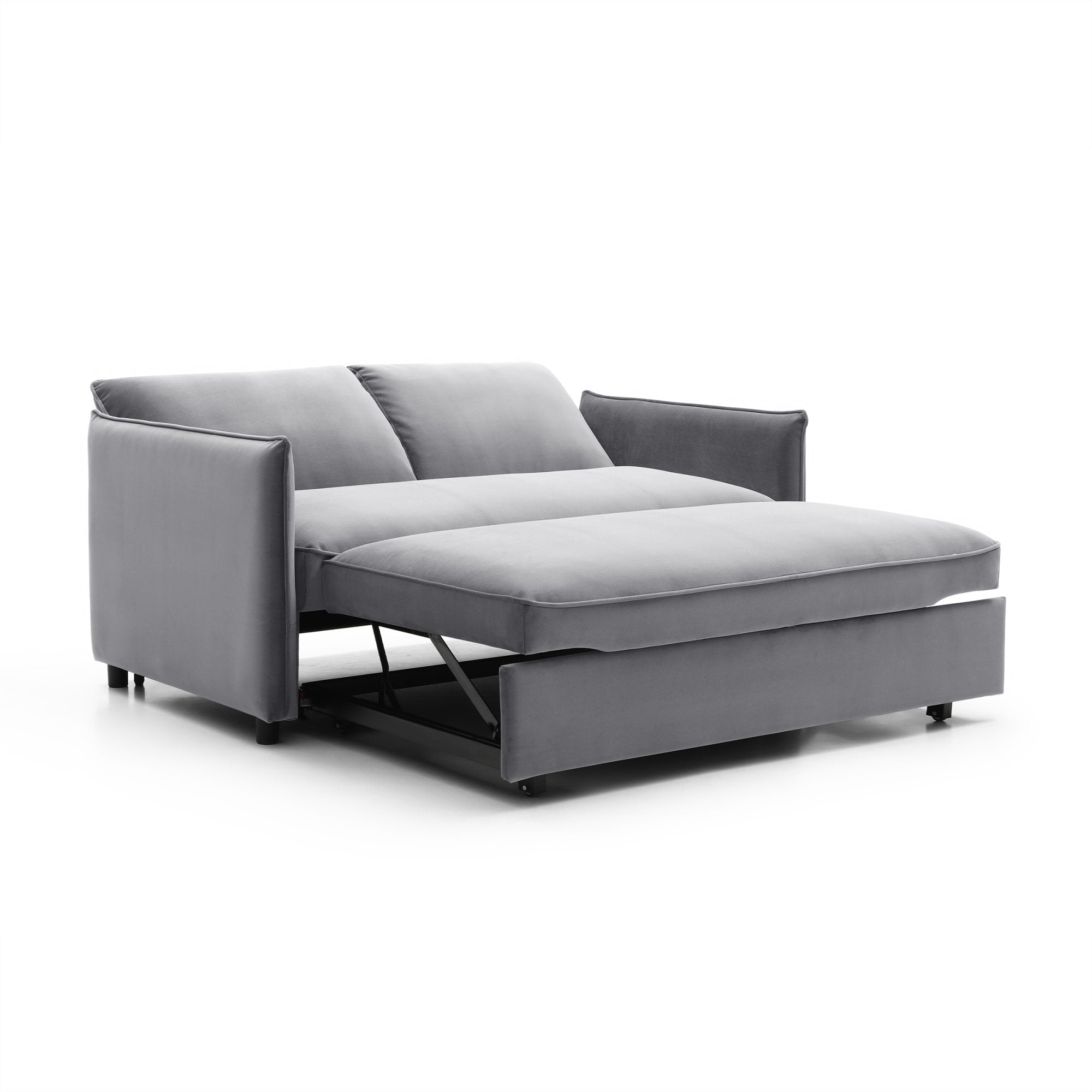 Claire Plush Velvet Grey Sofa Bed