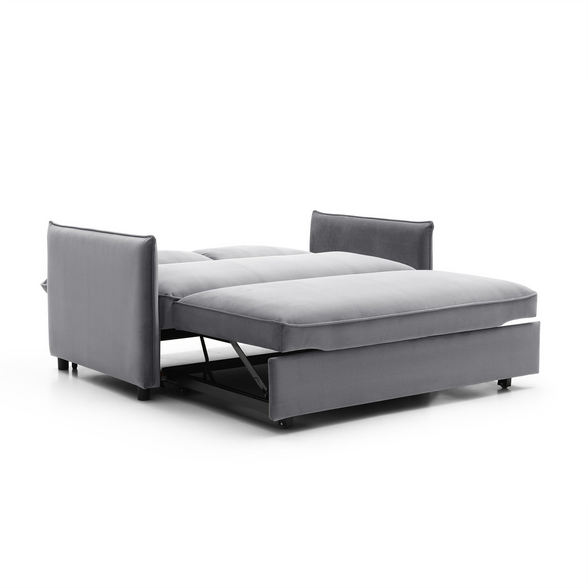 Claire Plush Velvet Grey Sofa Bed