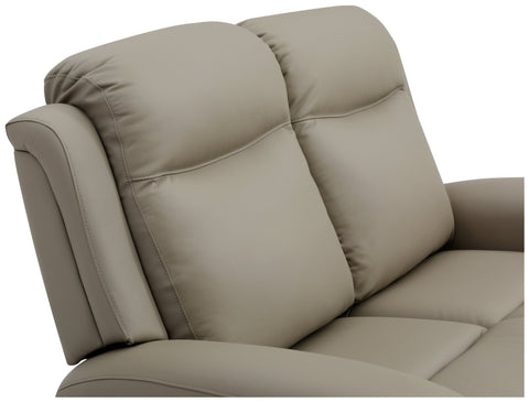 Bentley 2 Seater Taupe Leather Electric Recliner Sofa