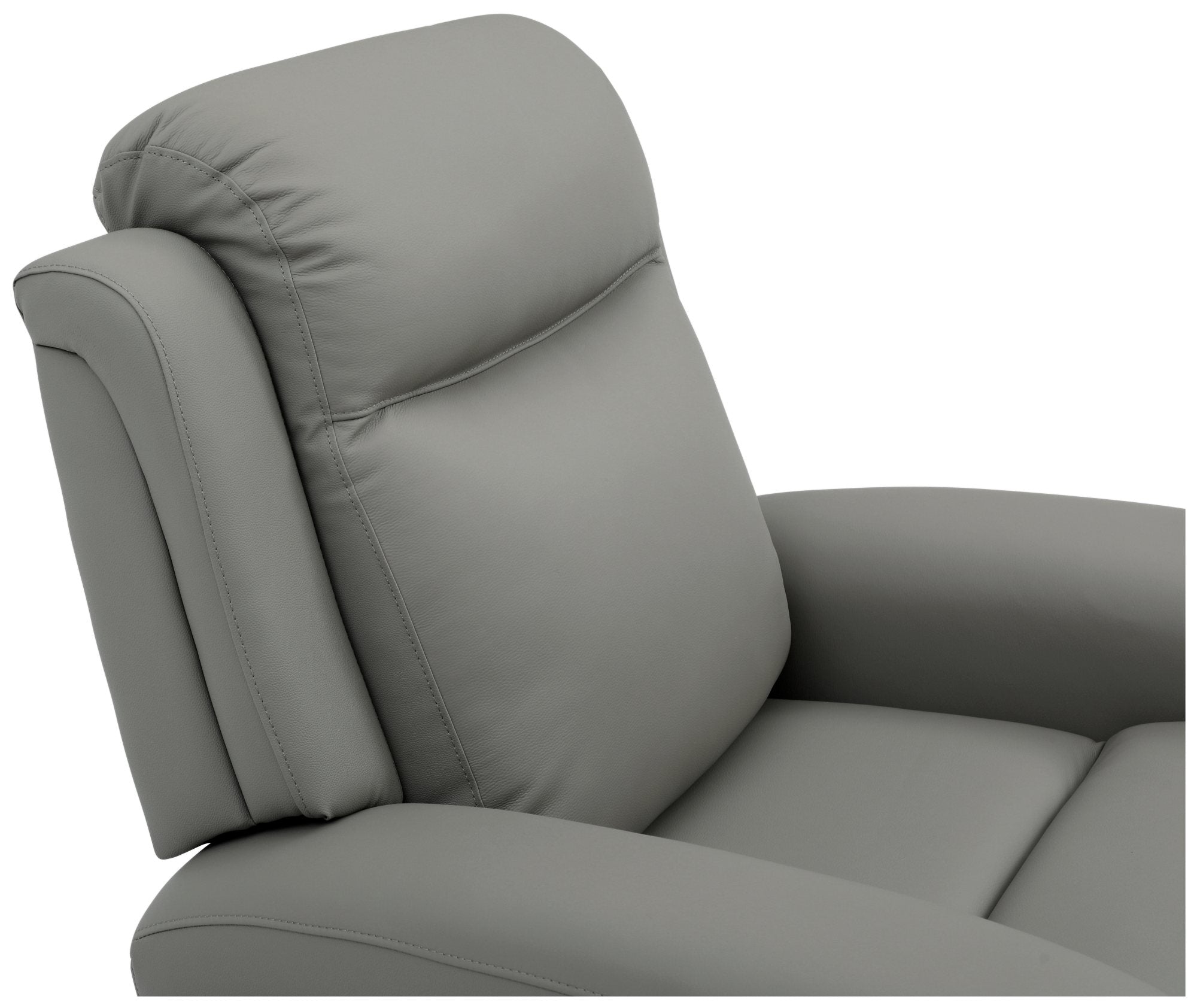 Bentley Grey Leather Electric Recliner Arm Chair