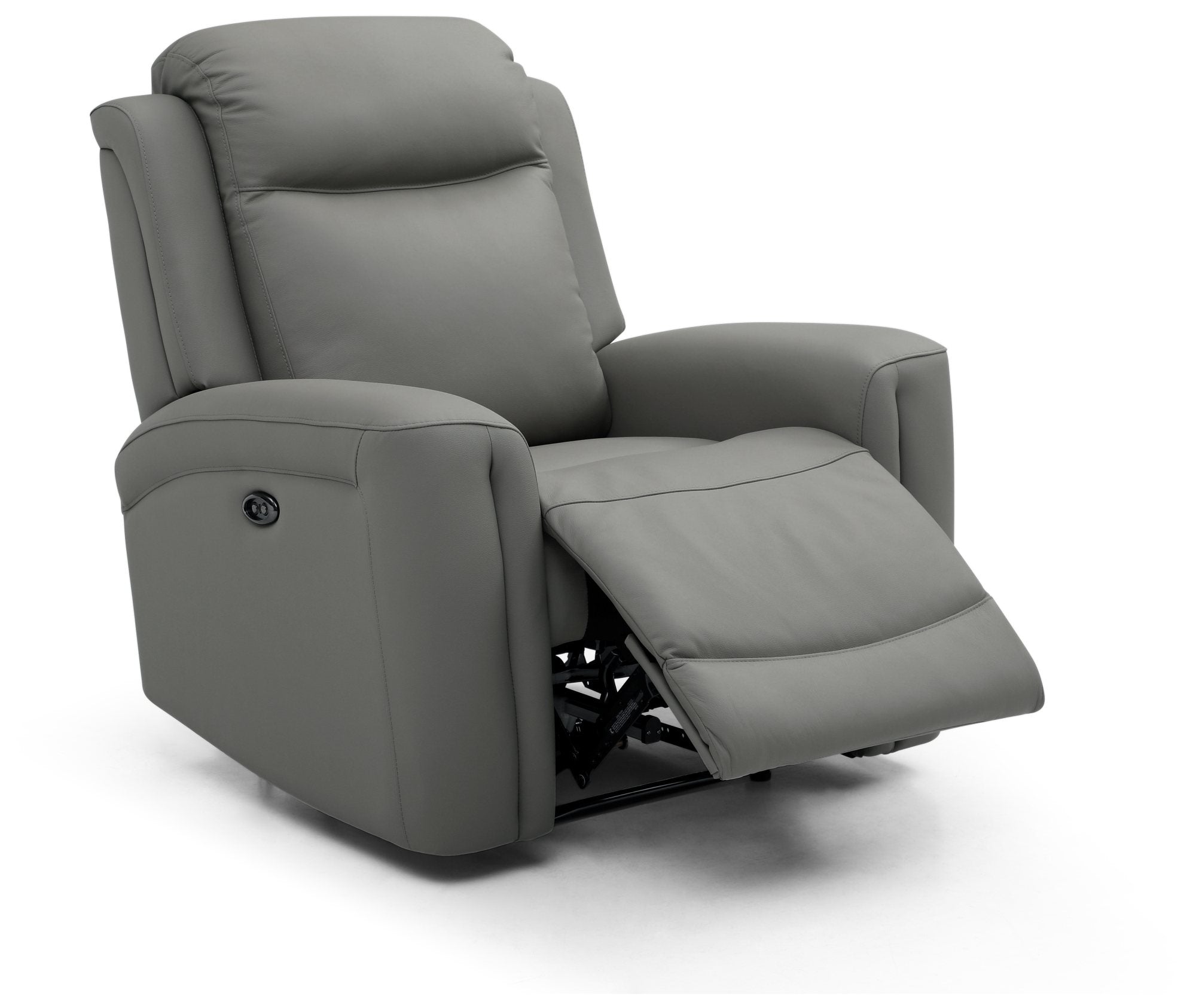 Bentley Taupe Leather Electric Recliner Arm Chair