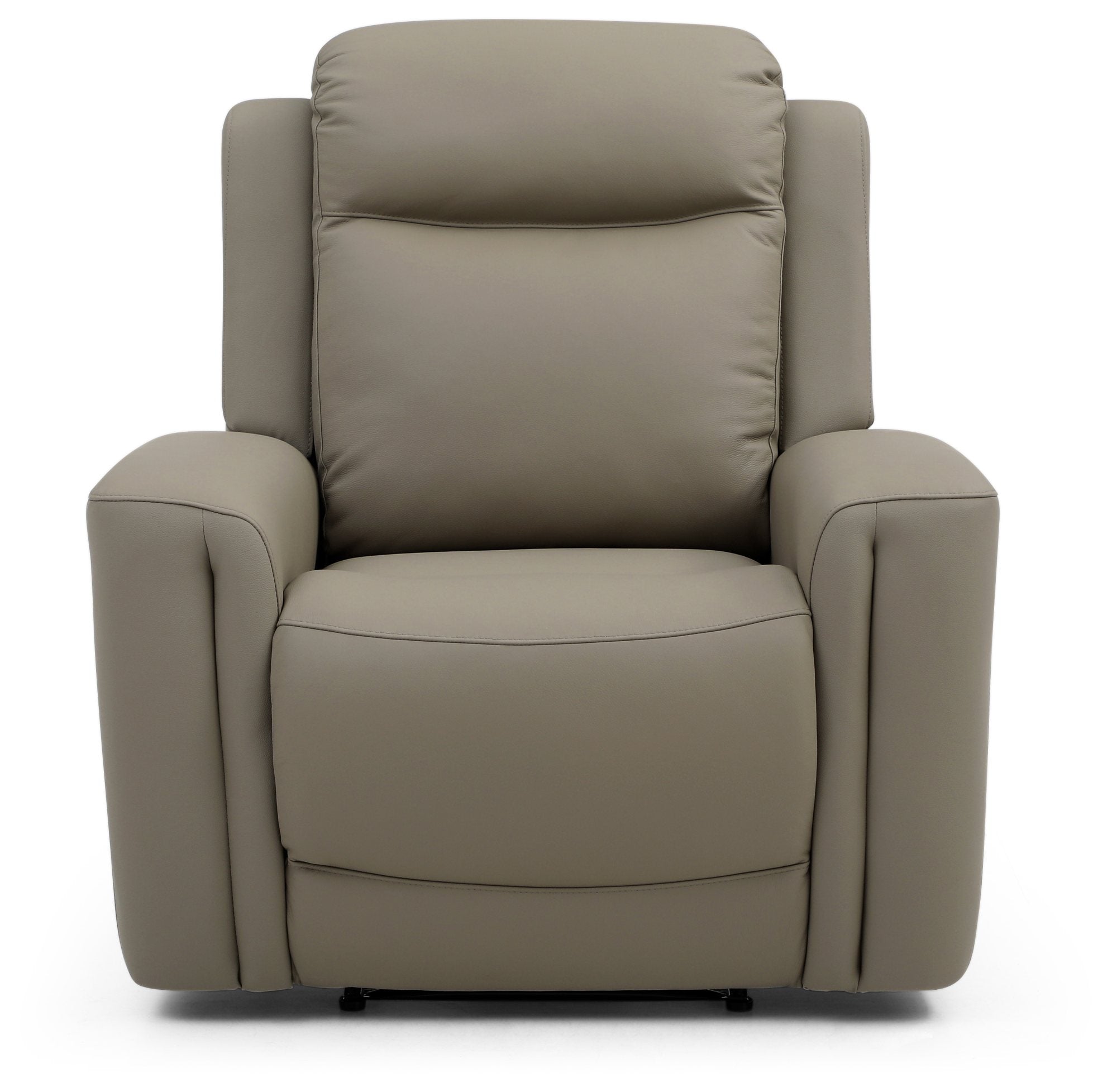 Bentley Taupe Leather Electric Recliner Arm Chair