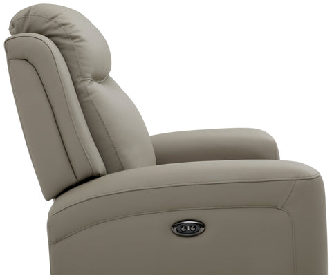 Bentley Taupe Leather Electric Recliner Arm Chair