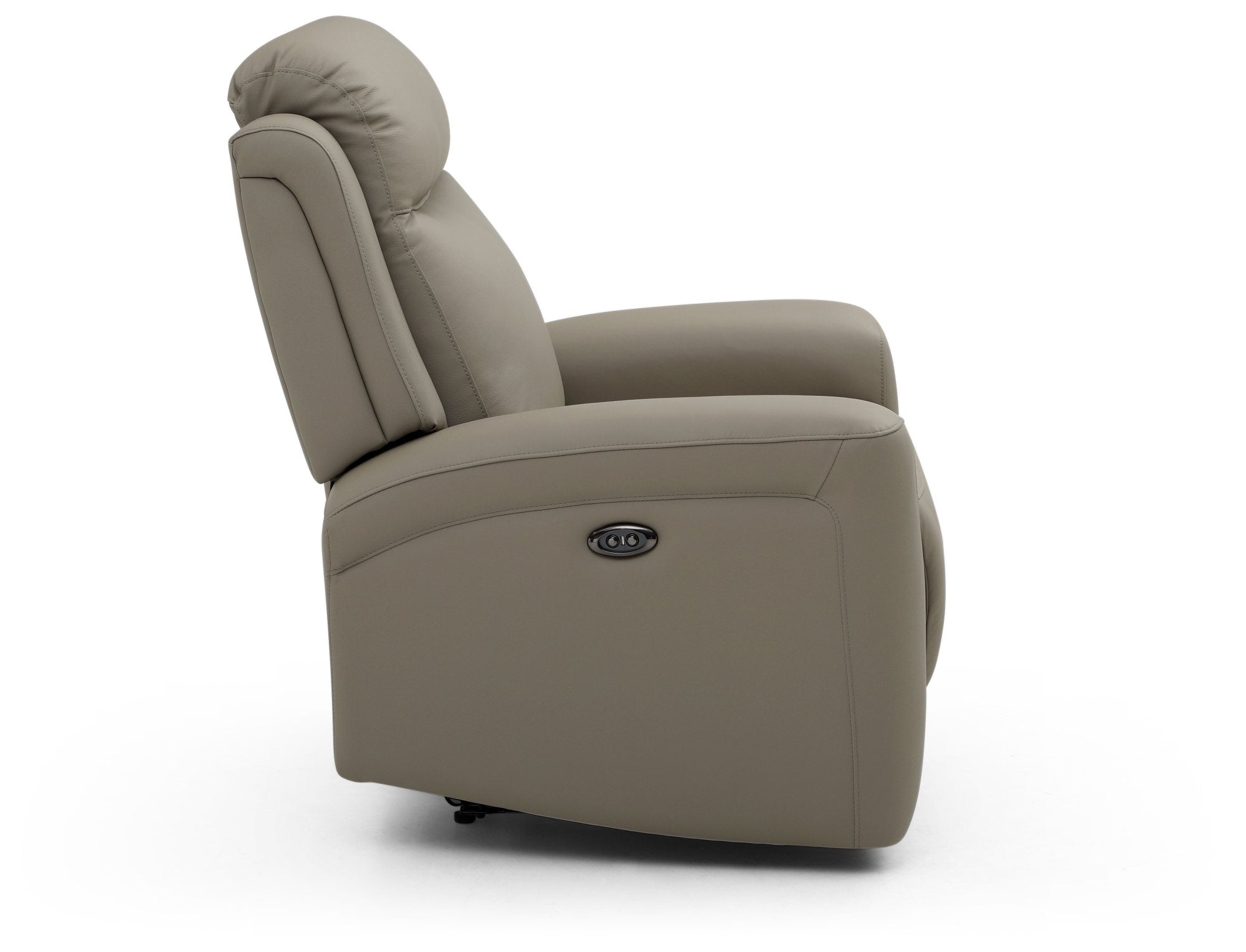 Bentley Taupe Leather Electric Recliner Arm Chair