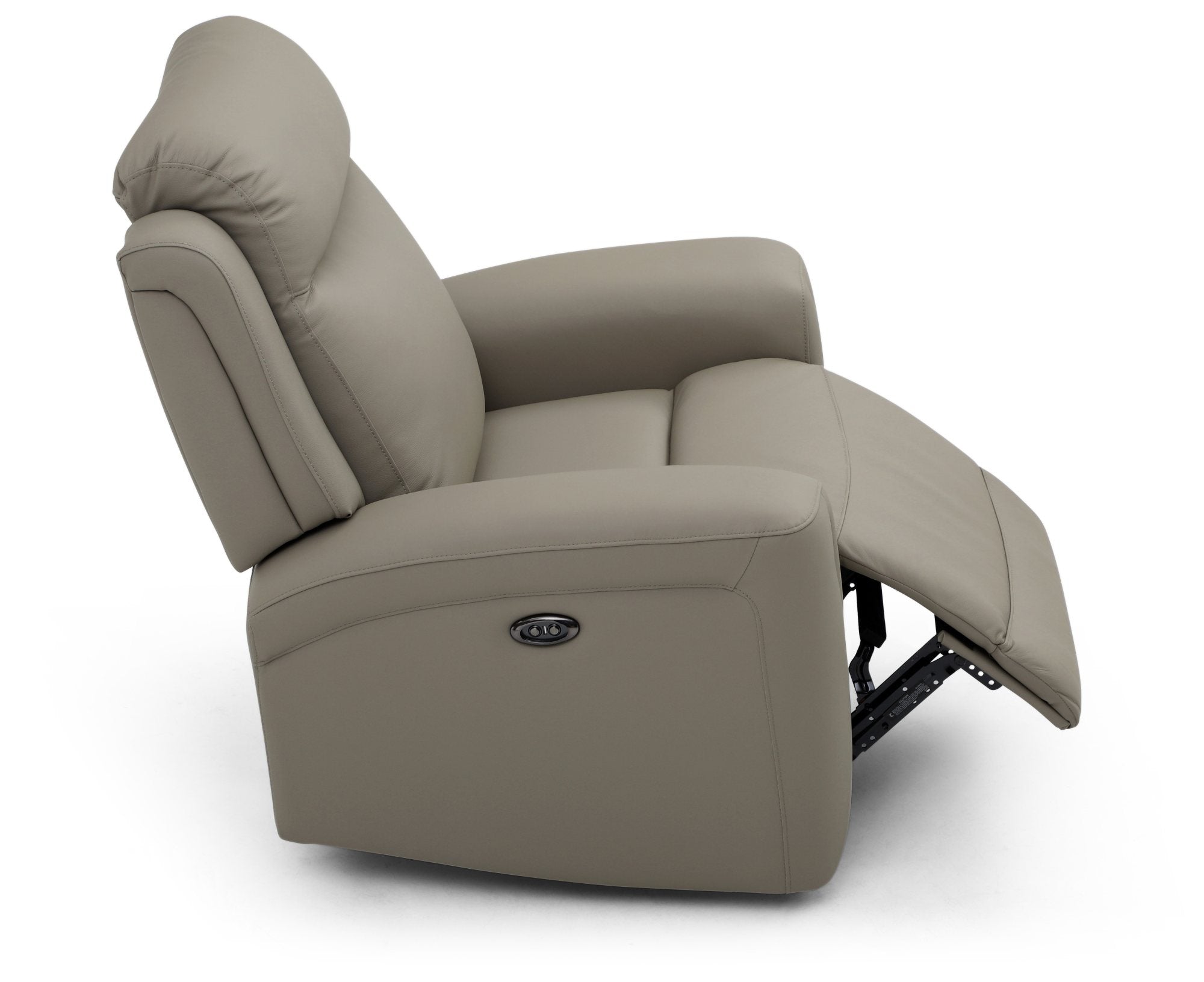 Bentley Taupe Leather Electric Recliner Arm Chair