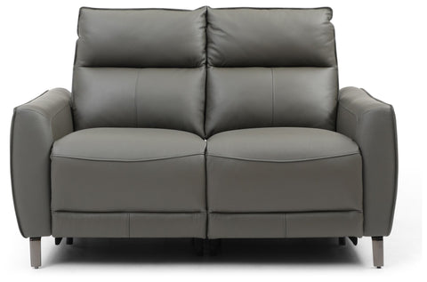 Brooklyn 2 Seater Taupe Leather Electric Recliner Sofa