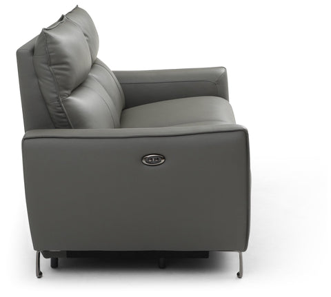 Brooklyn 2 Seater Taupe Leather Electric Recliner Sofa