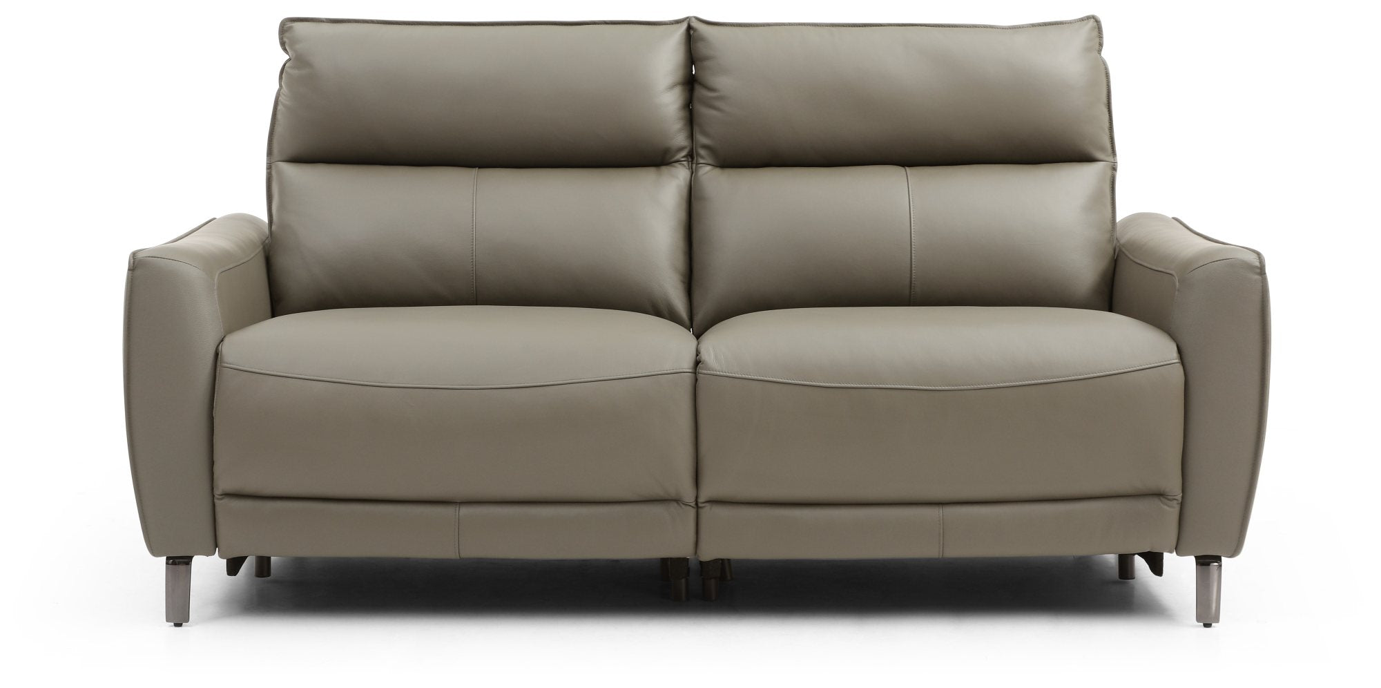 Brooklyn 3 Seater Grey Leather Electric Recliner Sofa