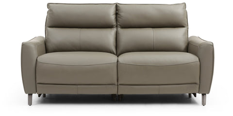 Brooklyn 3 Seater Taupe Leather Electric Recliner Sofa