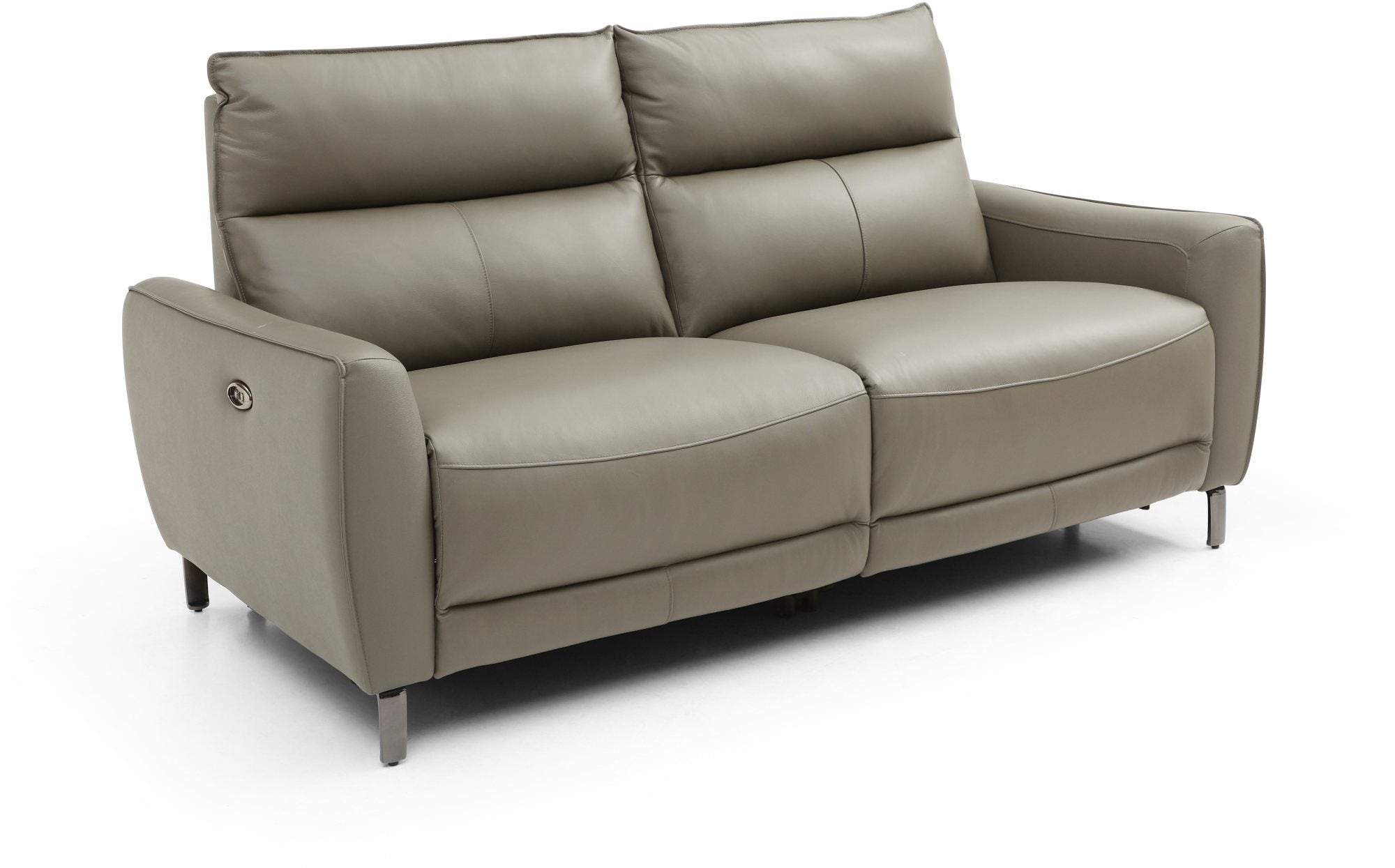 Brooklyn 3 Seater Grey Leather Electric Recliner Sofa