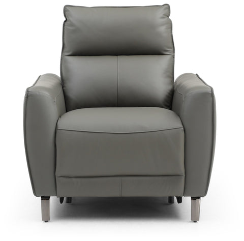 Brooklyn Taupe Leather Electric Recliner Chair