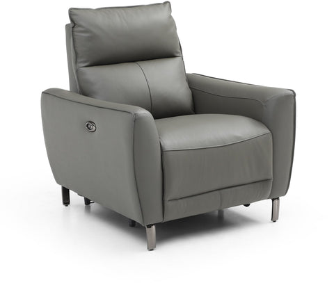 Brooklyn Taupe Leather Electric Recliner Chair