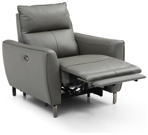 Brooklyn Taupe Leather Electric Recliner Chair