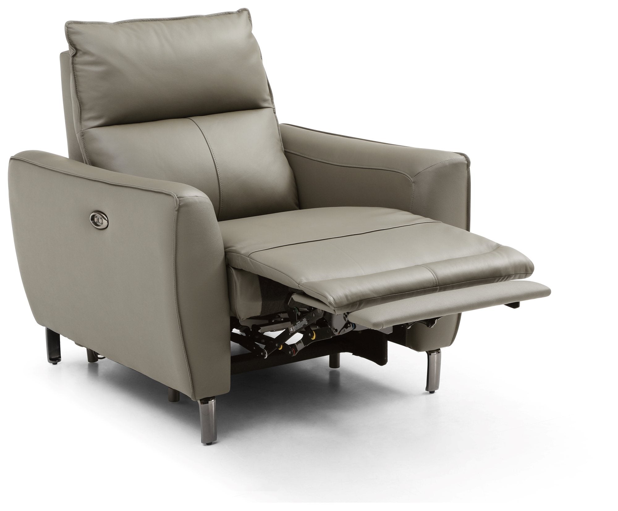 Brooklyn Taupe Leather Electric Recliner Chair