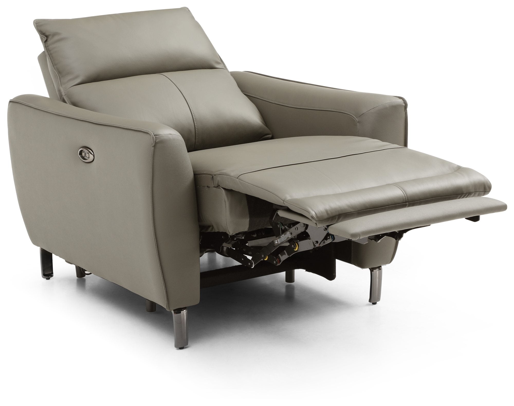 Brooklyn Taupe Leather Electric Recliner Chair