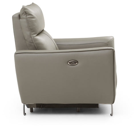 Brooklyn Taupe Leather Electric Recliner Chair