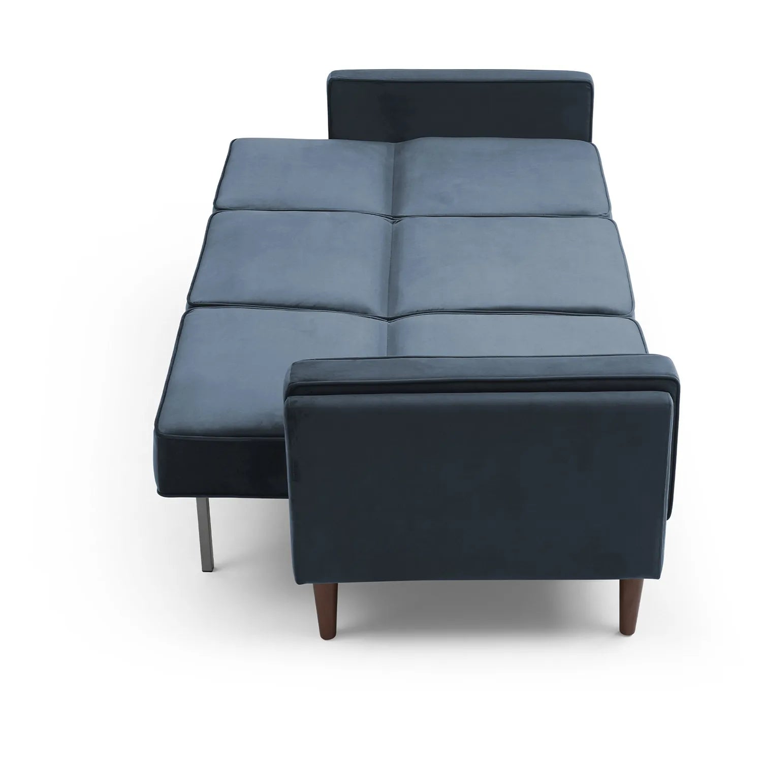 Polo Athena Navy Fabric Sofa Bed, also available in Olive - Navy Sofa Bed Lay Flat