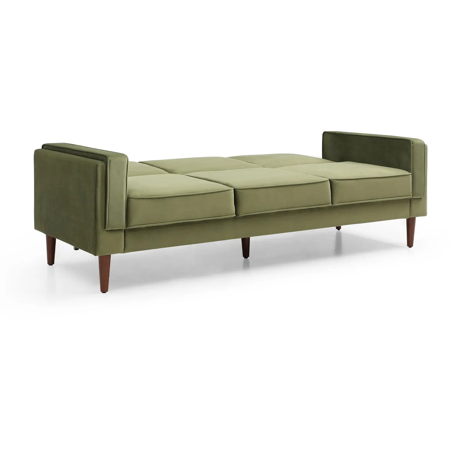 Polo Athena Olive Fabric Sofa Bed, also available in Navy - Sofabed Lay Flat