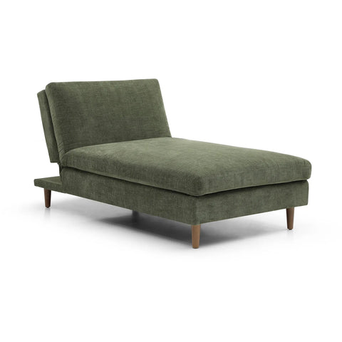 Scott Olive Chenille Fabric Chaise Sofa Bed also available in Navy