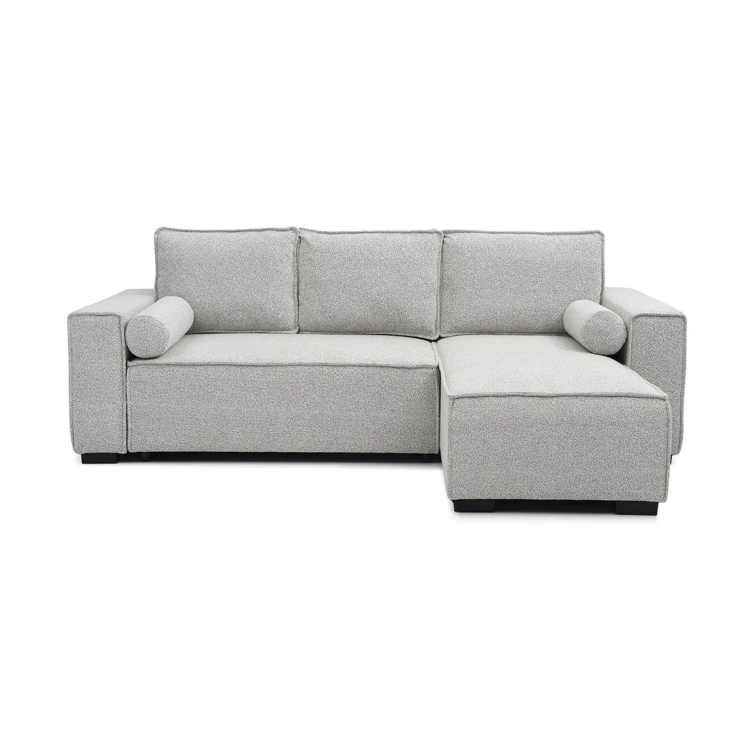 Halifax Natural Boucle Fabric Corner Sofa with pull out Bed